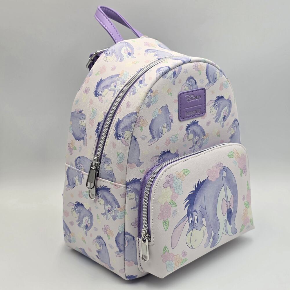 Loungefly Disney Winnie The Pooh Eeyore Floral Mini Backpack Set - Picture 3 of 12